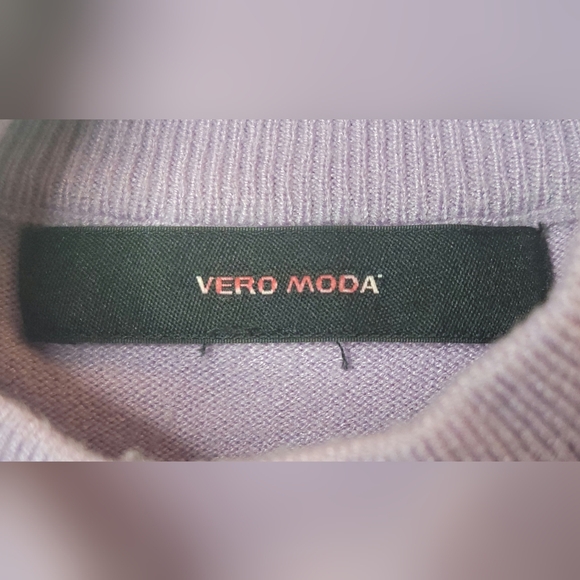 Vera Moda Happiness Long Sleeve Fit & Flare Sweater Dress In Lavendula Sz Small? - Picture 14 of 16